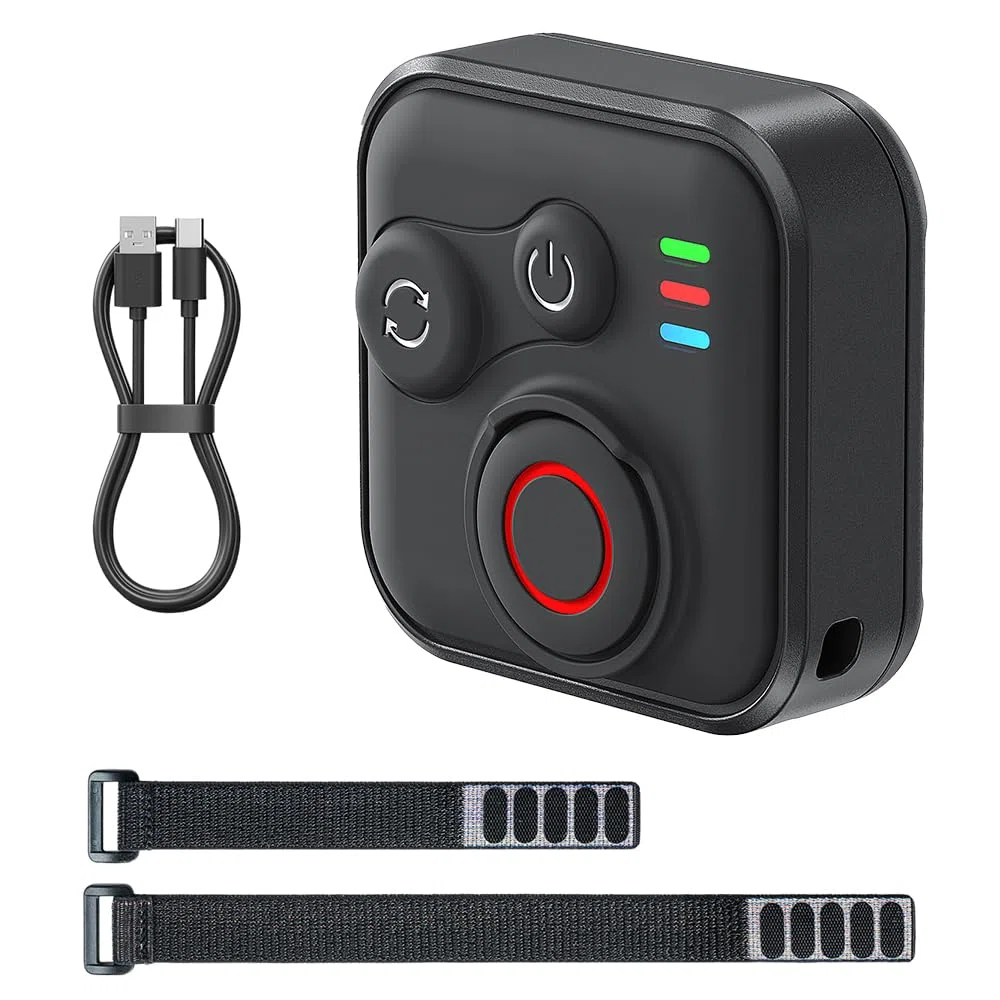 NAVESO Bluetooth Fernbedienung für Insta360 X5/X4/X3/Ace Pro 2/Ace Pro/GO3S/GO3/GoPro Hero 13/12/11/IOS/Android, Kabellose Smart Fernbedienung mit Handschlaufe zur USB-Ladekabel 50M Reichweite