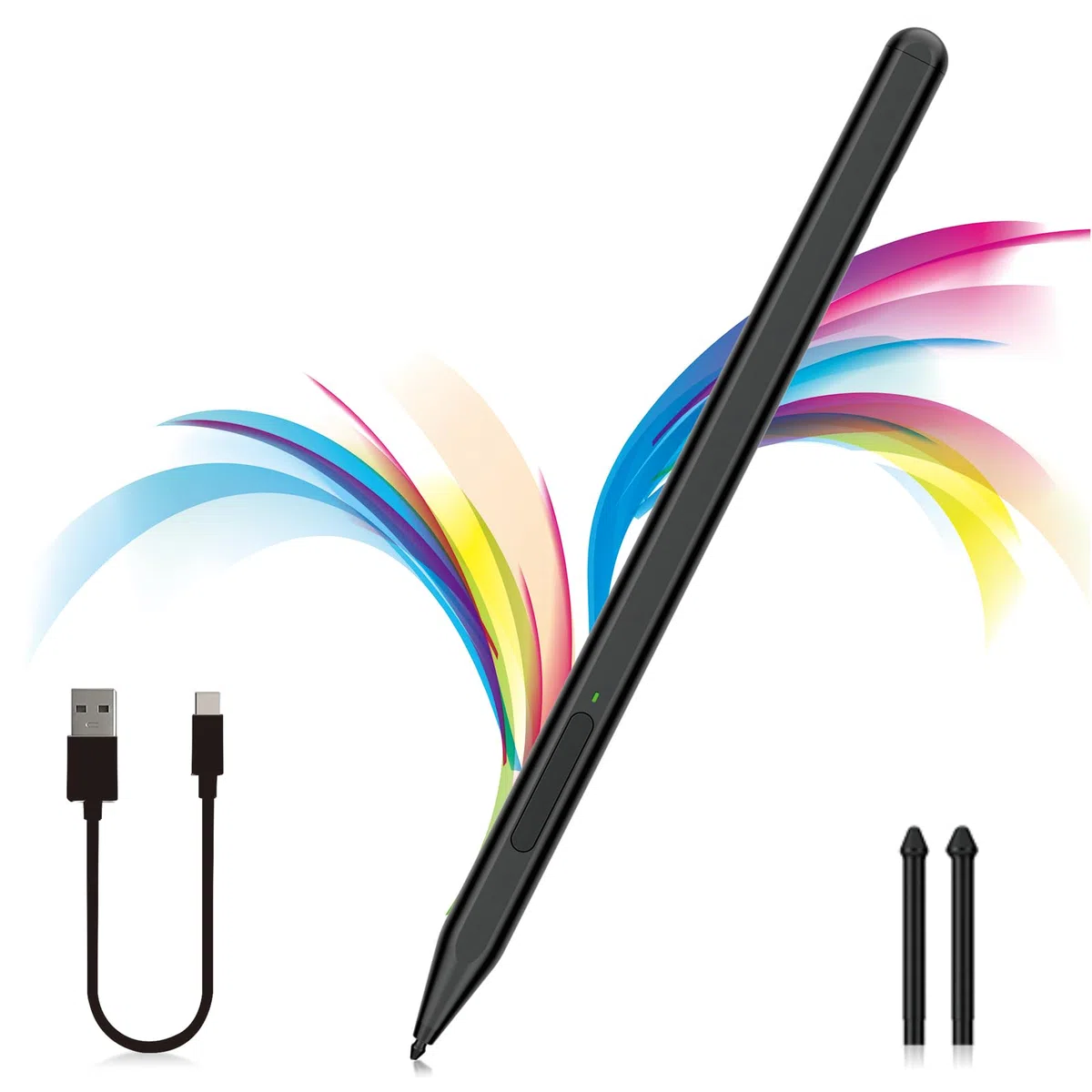 Milikilo Eingabestift für Microsoft Surface Pro 12/11/10/9/8/X/7+/6/5/4,Surface Go 4/3/2/1,Surface Laptop 1-5/Studio/Book 3/2/1 mit Radiergummi-Seitentaste,Handflächenablehnung,1024 Druckstufen