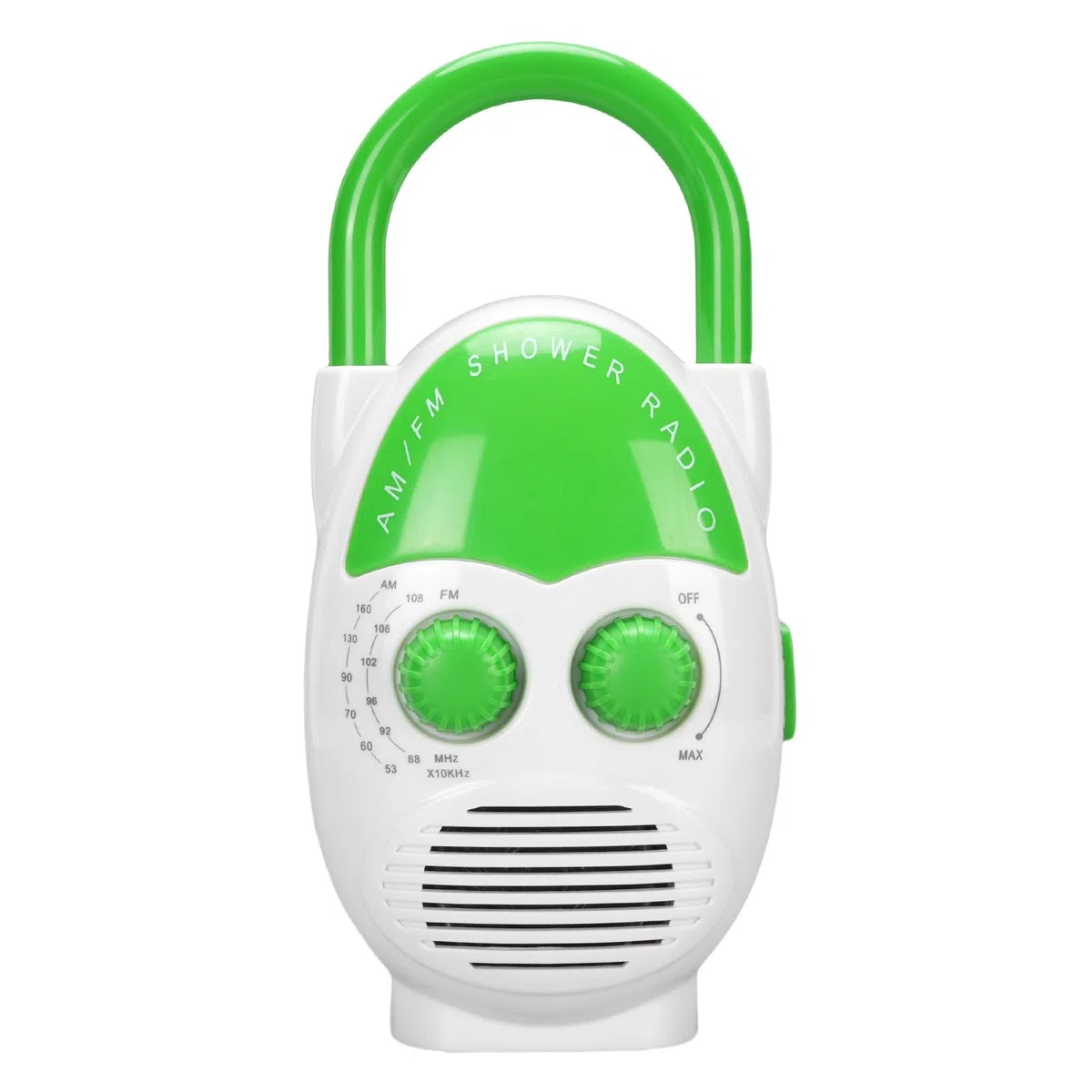 Tragbares AM -FM -Duschradio, IPX5 Wasserdehnung Badezimmerradio mit Eingebauter Lautsprecher, Einstellbares Volumen, Batteriebetriebenes Mini -Radio für Home Kitchen Outdoor