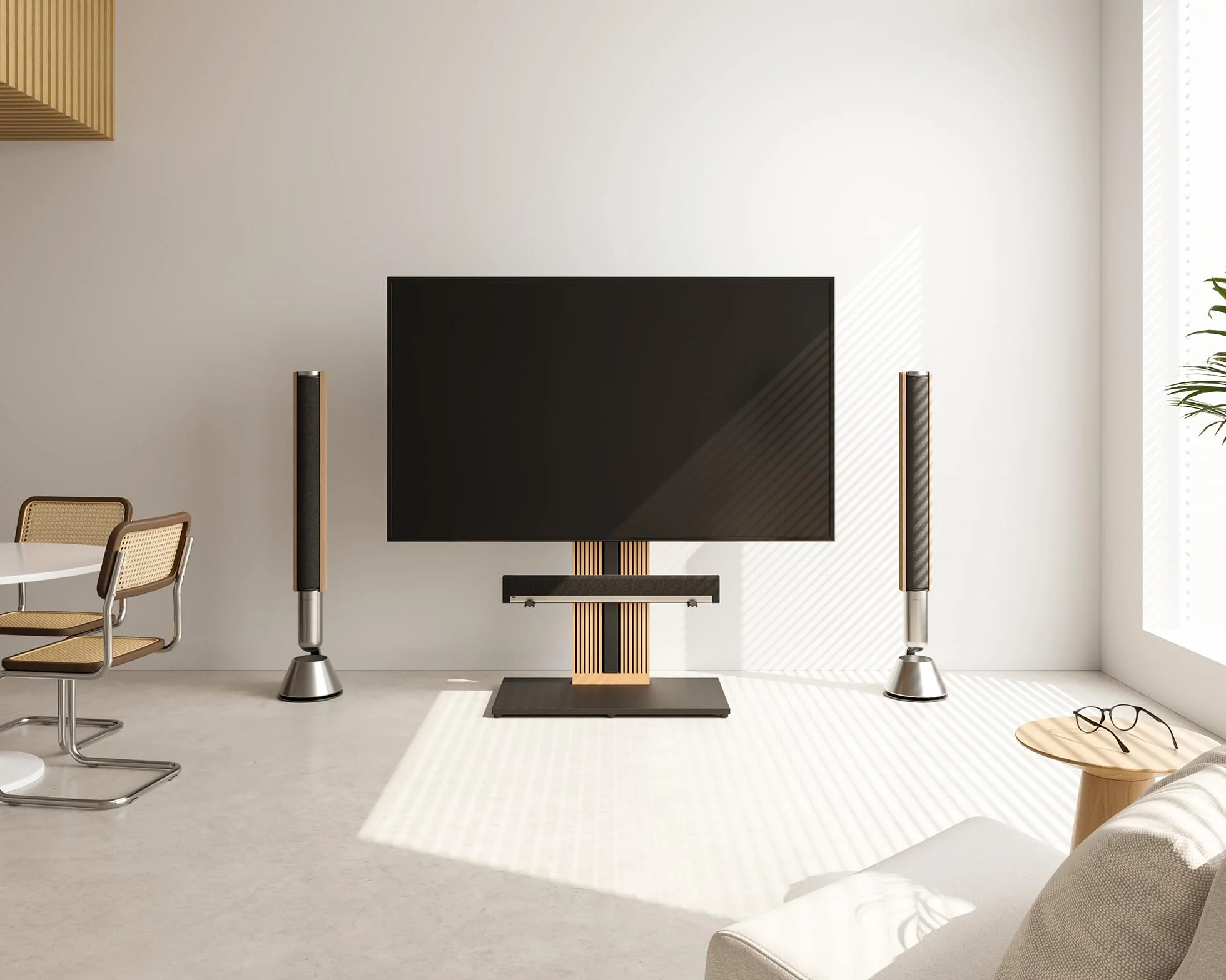 FITUEYES Soundbar Halterung für Zen Serie und Cantor Serie TV-Ständer, Soundbar Halterung einstellbar bis 6,5kg mit rutschfeste EV-Pads