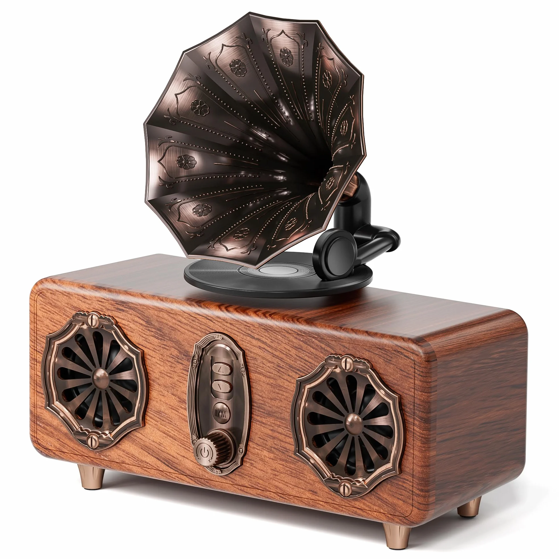 COLSUR Retro Bluetooth Vintage FM Radio unterstützt TF-Karte/AUX/USB tragbarer kabellos für iPhone Android 10W Lautsprecher Bluetooth 5.4 1800 mAh