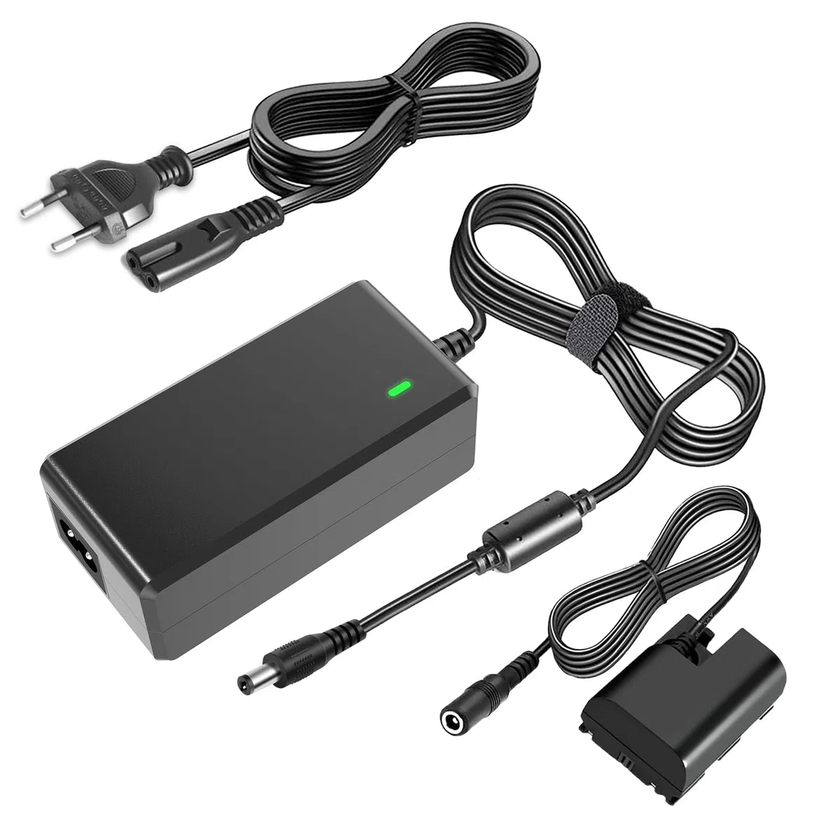Dummy Akku LP-E6 LP-E6N LP-E6NH für Canon Kameras, ACK-E6 Netzteil Kit. | Kompatibel mit Canon EOS R Ra, R5 R5C, R6 / R6 Mark II, R7, 5D 6D 7D Mark IV III II, 60D 70D 90D 80D.