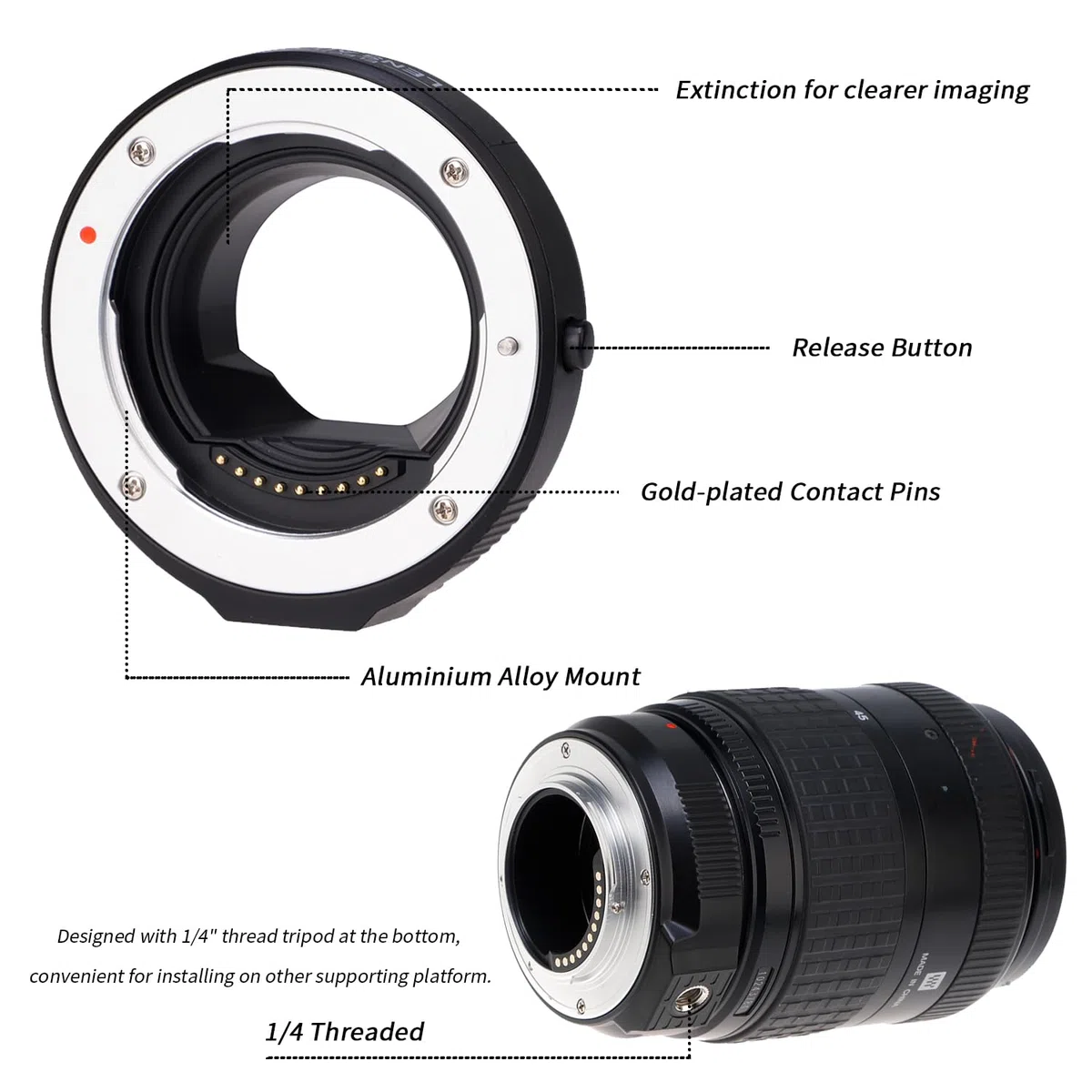 FOTGA AF Autofokus Objektivadapter für Olympus und für Panasonic Four Thirds 4/3 Objektiv an Micro Four Thirds (MFT, M4/3) Mount Kamera wie DMW-MA1 MMF-1 MMF-2 MMF-3, für GH4 GH5s GH6 E-PL5 E-PL9