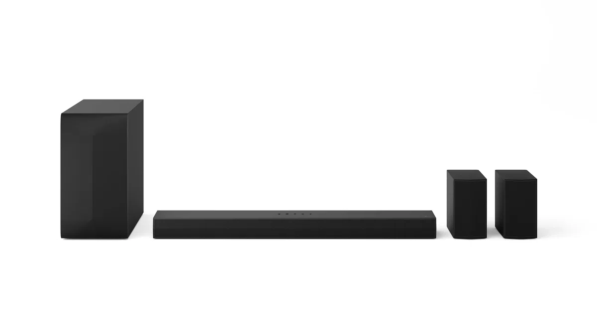 LG DS60TR 5.1ch Soundbar Dolby Audio 440W mit Subwoofer und Rücklautsprechern AI Sound Pro Bluetooth HDMI ARC Schwarz