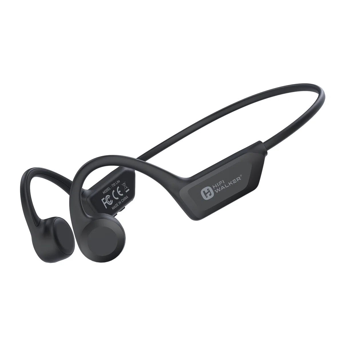 HIFI WALKER Knochenschall Kopfhörer, Open Ear Kopfhörer Bluetooth 6.0, Bone Conduction Headphones 18 Stunden Akkulaufzeit, IPX7 Wasserdicht Sportkopfhörer für Fitness/Radfahren/Fahren/Laufen
