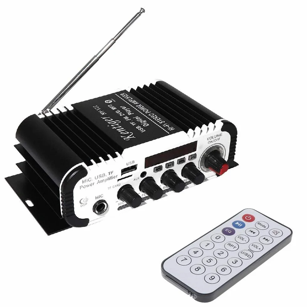 DollaTek Kentiger HY-V11 2CH Hi-Fi Bluetooth Auto Audio Verstärker FM Stereo Radio Player Unterstützung USB DVD MP3 Eingang für Auto Motorrad