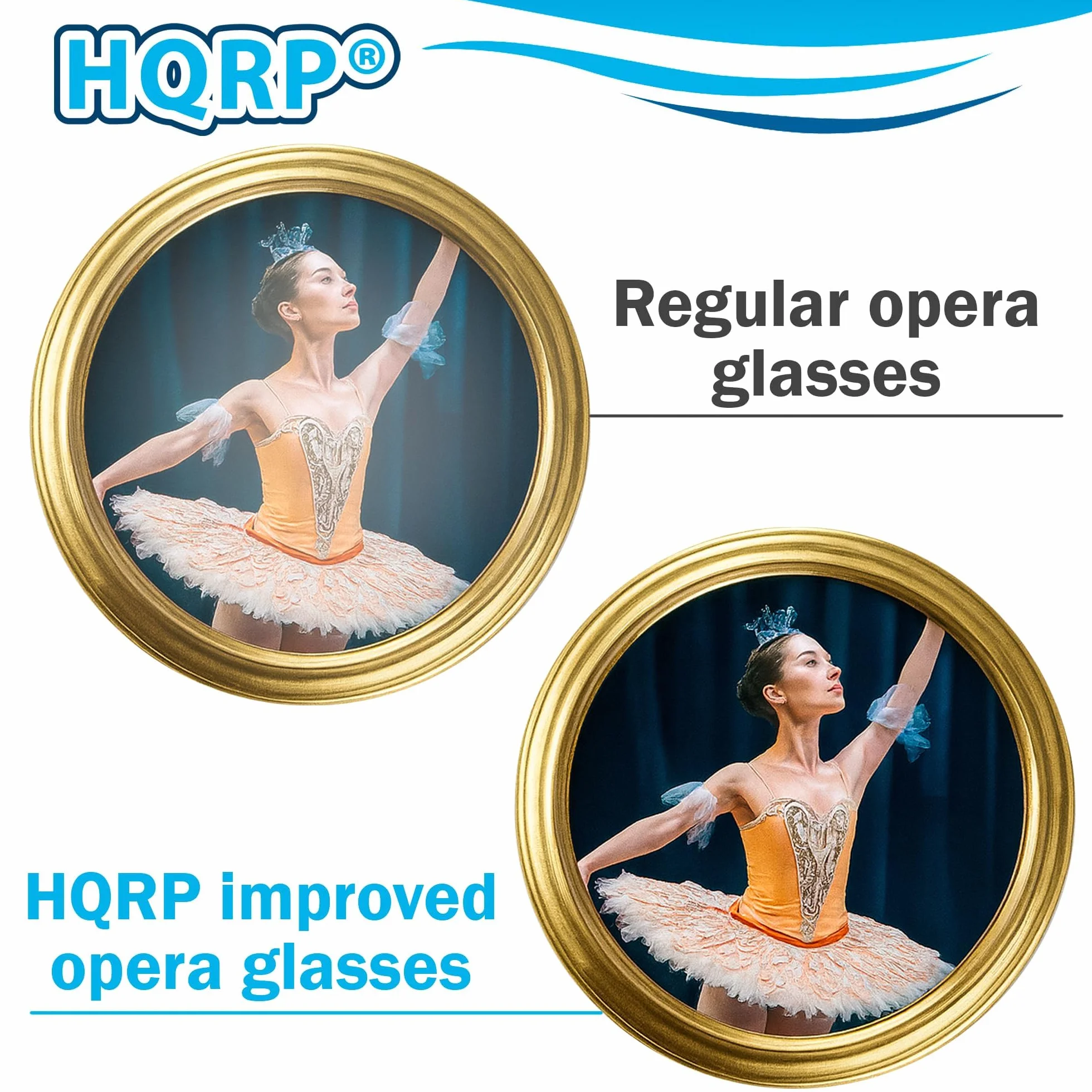 HQRP 3 x 25 Opernglas/Theaterglas Klassisches mit silberem Halskette von mit Neue Technologie Kristallklar Optik (KKO)