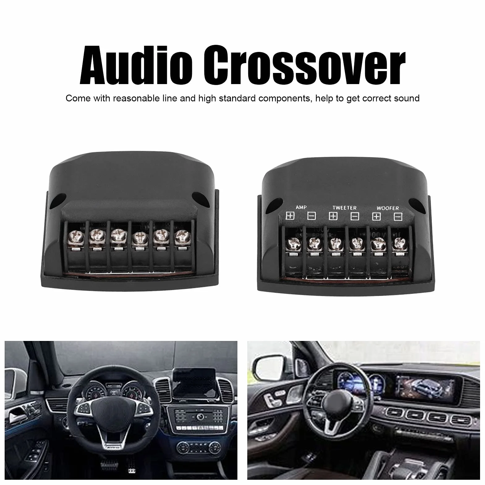 2-Wege-Lautsprecher-Frequenzteiler, Hochfrequenzkondensatoren, Audio-Frequenzweiche, einfache Installation für das Auto