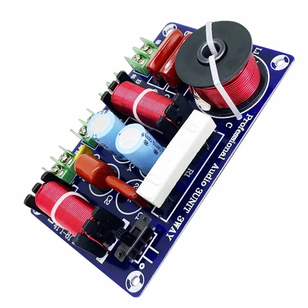 2PCS 3-Wege 250W 850/5200Hz Frequenzteiler DIY Lautsprecher Filterschaltung Höhen Mittlerer HiFi Stereo Audio Crossover Langlebig