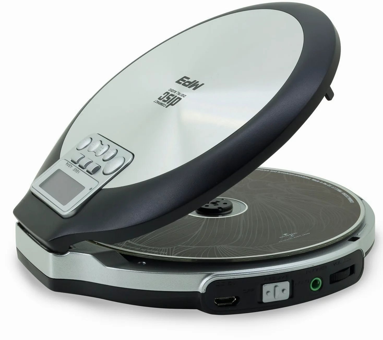 Soundmaster cd9220, CD-Player tragbar batteriebetrieben CD, CD-R, CD-RW, MP3 Funktion von Laden der batterie, schwarz grau, Funktion Bass verstärkt, schwarz
