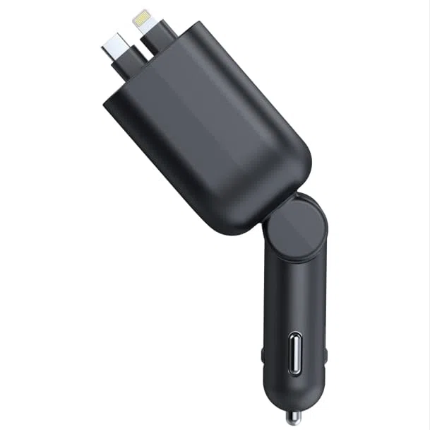 CAR-L4 FM Transmitter Auto Bluetooth 5.3, 120W Schnellladegerät mit USB/3.1A, Typ-C & Lightning Kabel, Schwenkbarer Kopf, 7-Farben LED, MP3 Player, Freisprechanlage, U-Disk Unterstützung