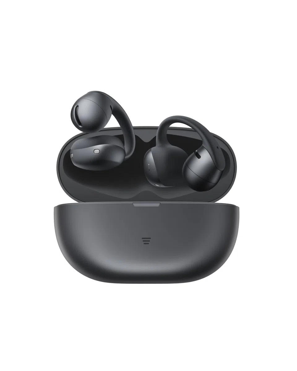 SHOKZ OpenDots Air Open-Ear-Kopfhörer mit Clip-on, ultraleichten 6,3 g, sicherer Passform, Deep Bass, 36 Std. Wiedergabezeit, Bluetooth 6.1, klare Anrufe bei Arbeit und Sport, IP55, Schwarz