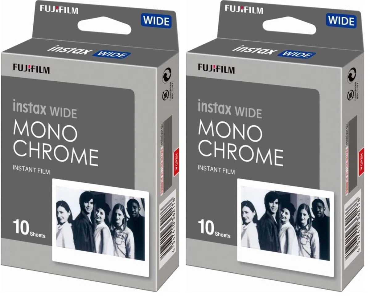 instax Wide Film, Monochrome (1x10 Aufnahmen), 1er (Packung mit 2)