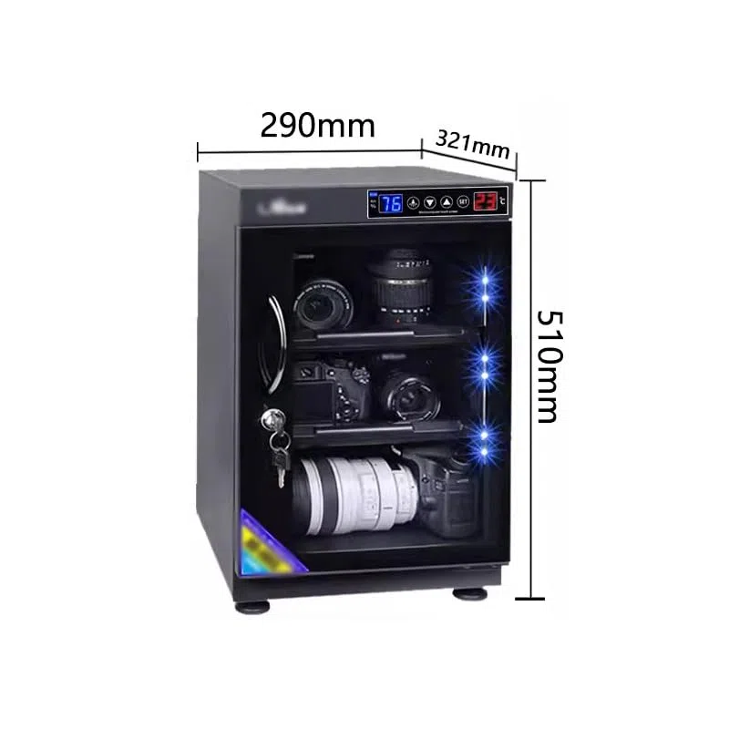 SLR-Kamera-/Objektiv-/Briefmarken-Trocknungsbox, Intelligente Dual-Screen-Steuerung, Entfeuchtungsschrank Für Fotografische Geräte,40L
