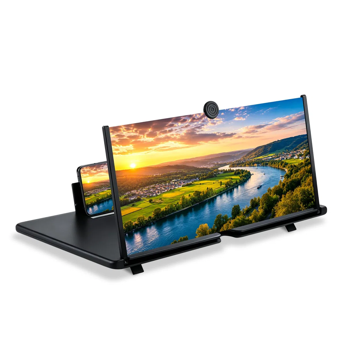 18 Zoll Bildschirmlupe für Handy, Handy Bildschirmlupe, 3D HD Handy Vergrößerungs Bildschirm, Bildschirm Lupe Handy, Ideal zum Anschauen von Fußballspielen und zum Zocken