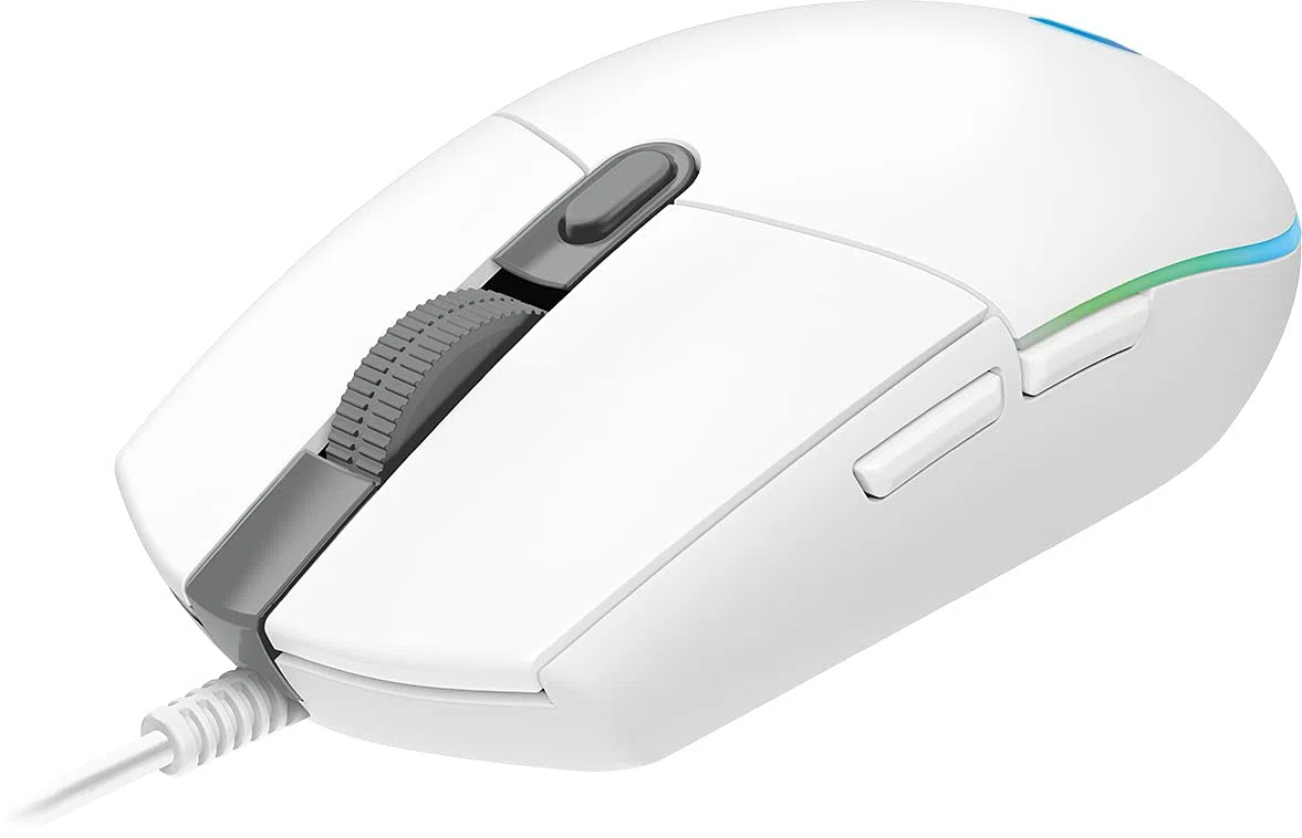 Logitech Gaming Mouse G102 LIGHTSYNC Maus für Rechtshänder, Optisch, 6 Tasten, kabelgebunden, USB, Weiß