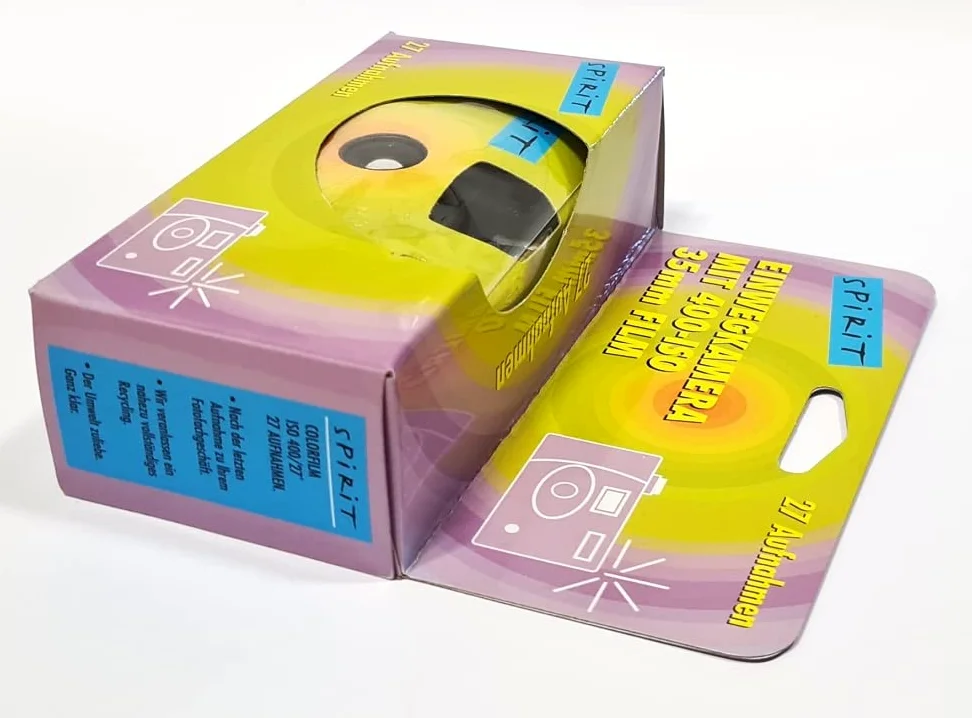 3X 1A Photo PORST Einwegkamera Spirit Gruen/blau (mit Blitz, Batterien, Film, je 27 Aufnahmen, 3er Pack)