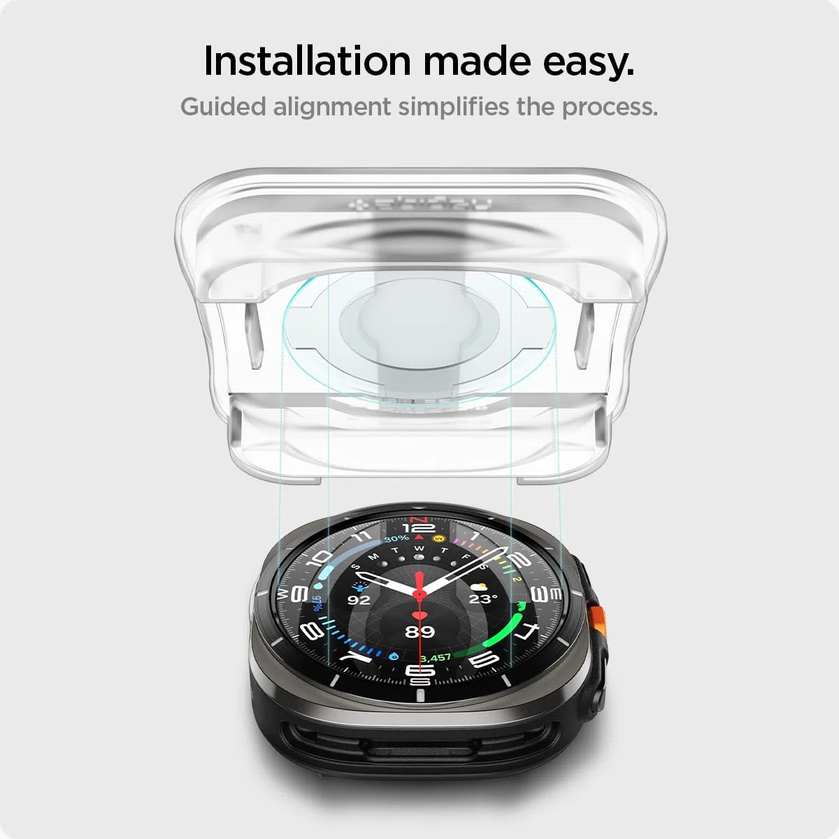 Spigen Rugged Armor Bundle - Hülle & Displayschutz für Galaxy Watch Ultra