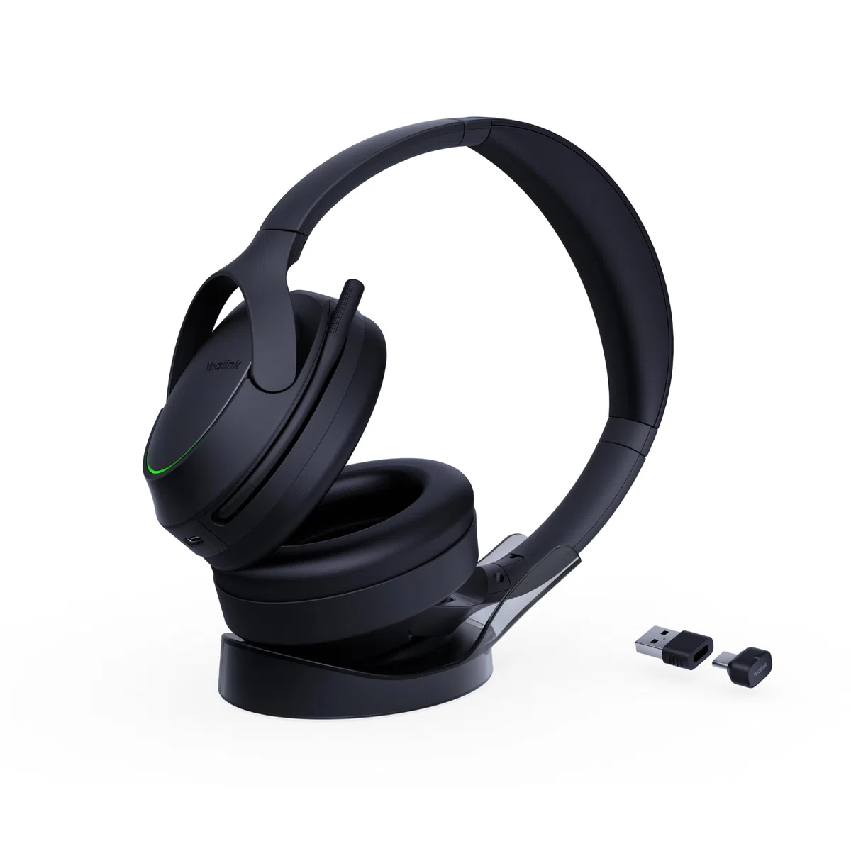 Yealink BH78 Bluetooth Headset mit Lärmschutz Mikrofon, Kopfhörer Over Ear für Homeoffice, Zoom/Teams Zertifiziert, Adaptive ANC für Büro Computer, Kopfhörer Kabellos mit USB-C/A und Dockingstation