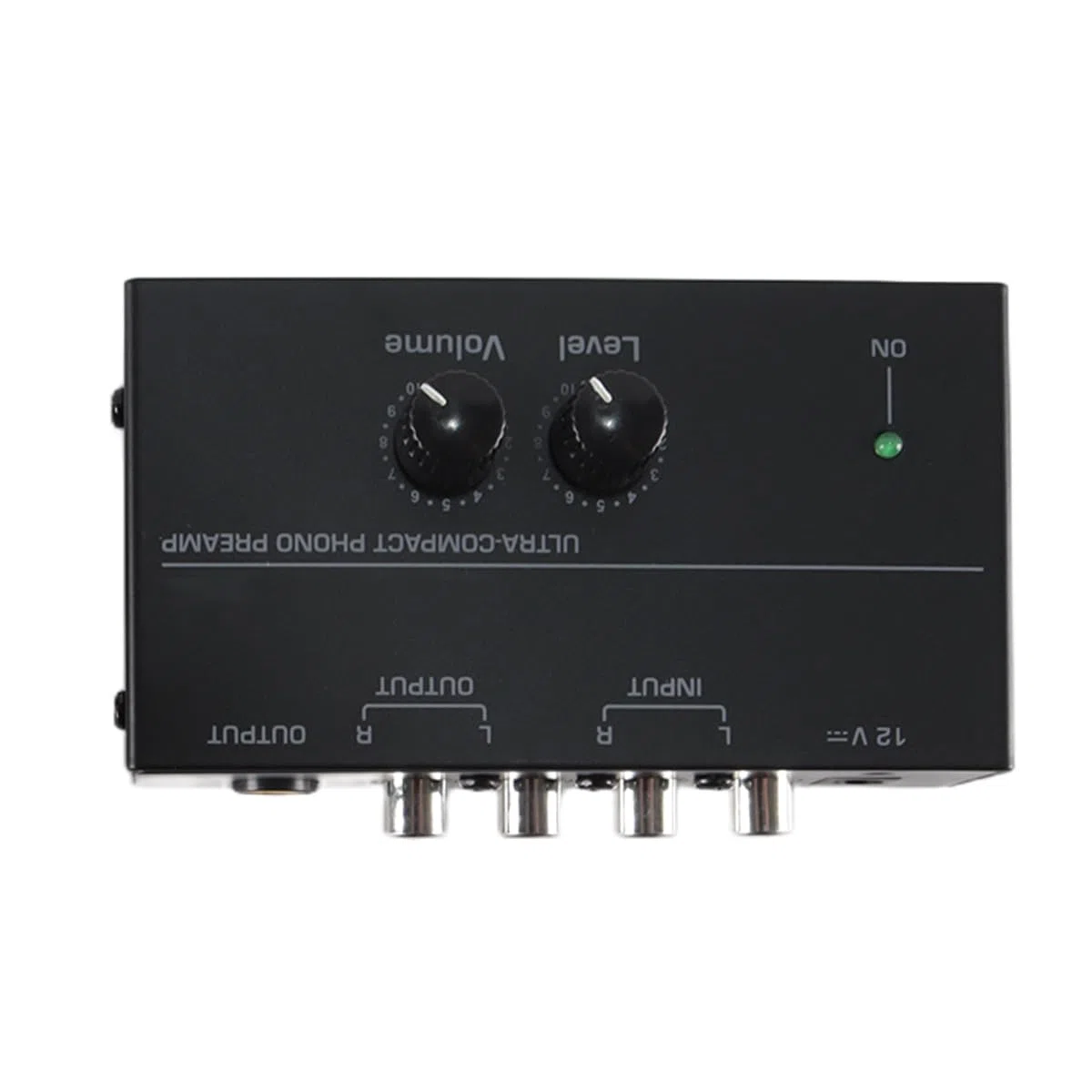 Alide PP500 Phono-Vorverstärker mit Lautstärkeregler, kompakter Audio-Vorverstärker für Plattenspieler, Heim-Audiosysteme, Schwarz