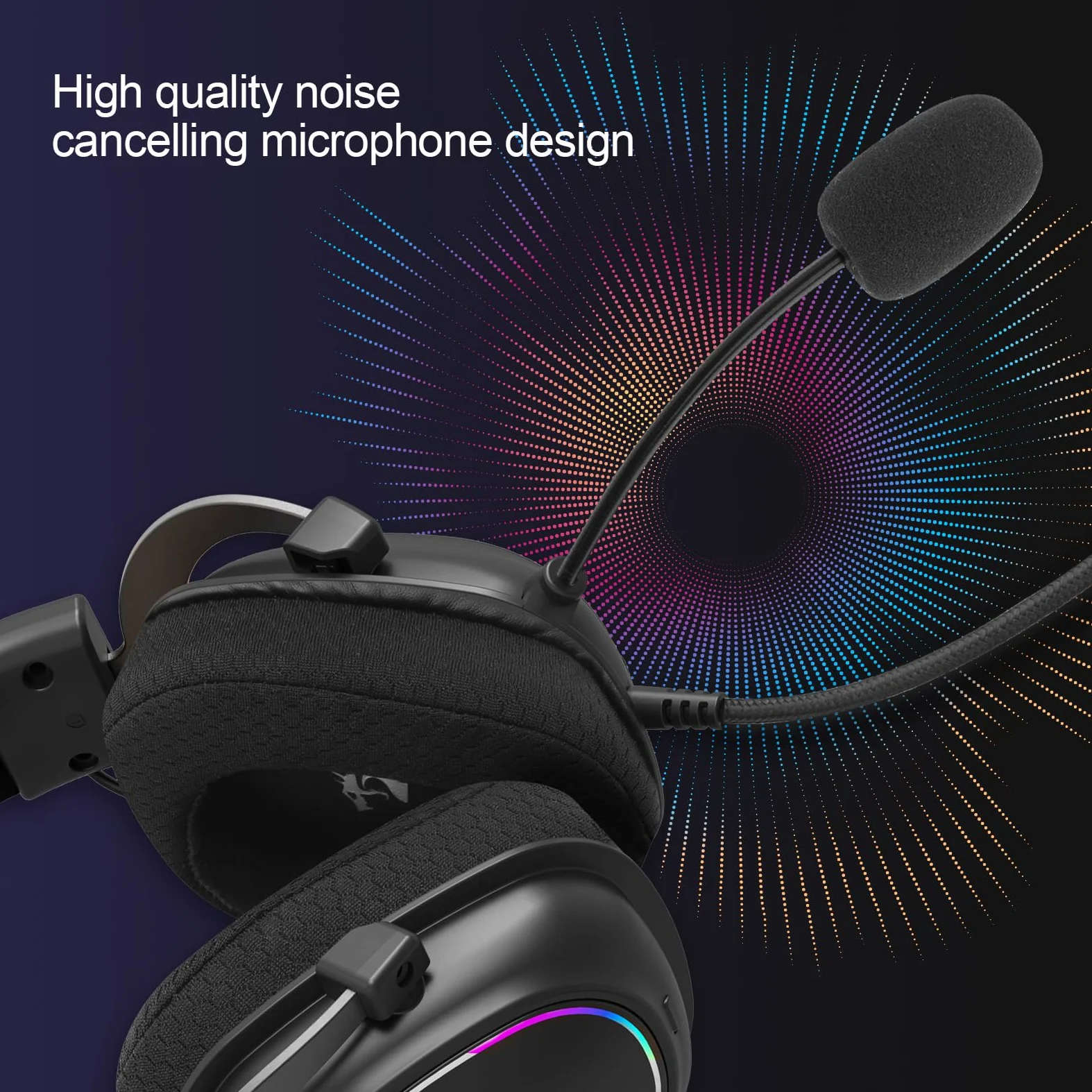 Redragon H510 AK RGB Gaming-Headset mit Kabel - 7.1 Surround Sound 53mm Audio-Treiber Memory Foam-Ohrpolstern austauschbarem Gehäuse Multi-Plattform Kopfhörer USB-betrieben für PC/PS4/NS