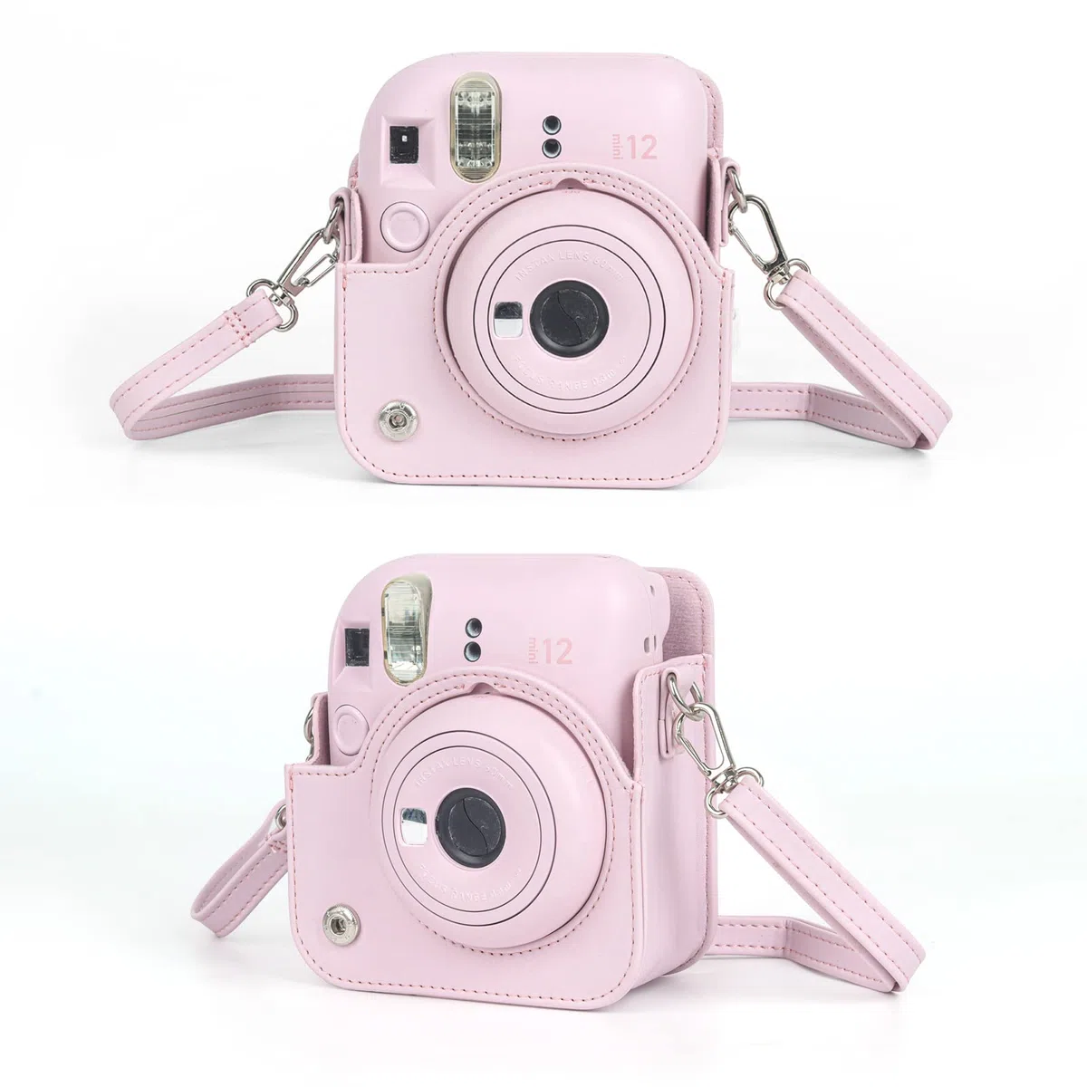 Tasche Hülle mit 256 Taschen Fotoalbum für für Fujifilm Instax Mini 12 Sofortbildkamera (Rosa)