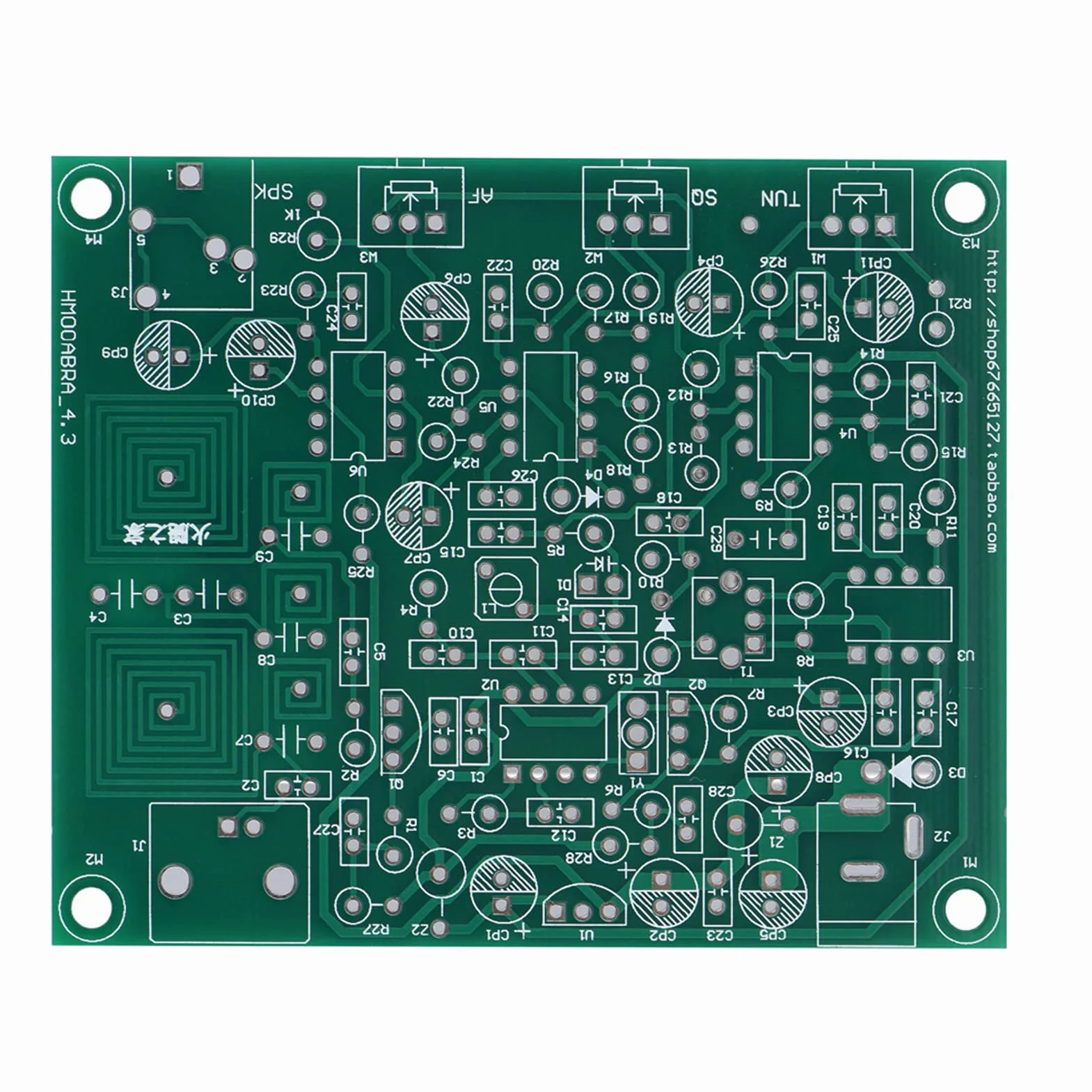 Generic Flugfunkempfänger, Hochempfindliches Bausatz Zum Empfangen von Anrufen Vom Flugzeug Zum Tower, Grünes PCB-Material, 9,2 X 7,5 cm