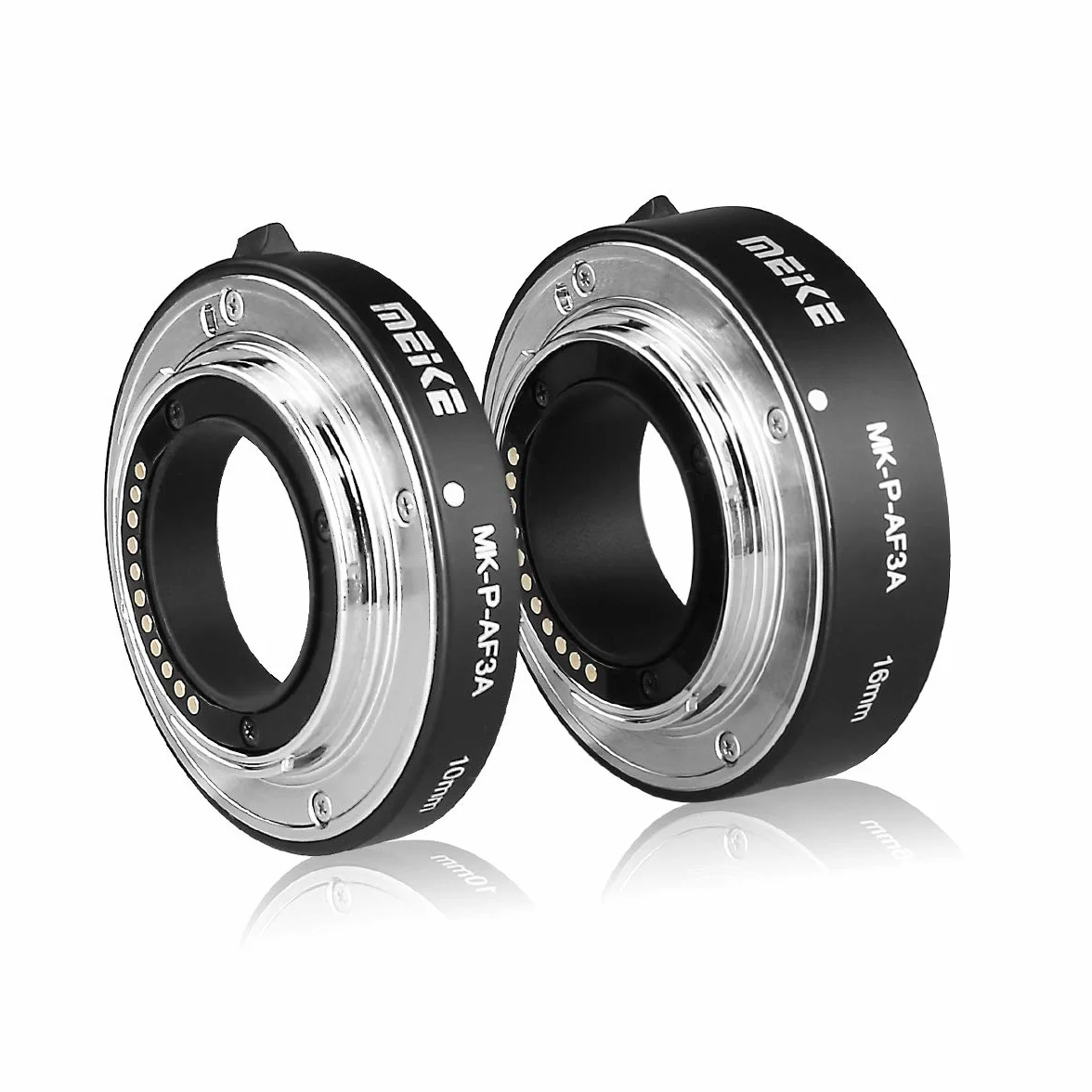 Meike MK-P-AF3A Metall-Autofokus-Verlängerungsrohr für Olympus Panasonic Micro Four Thirds M4/3 Systemkamera-Objektive (10mm+16mm)