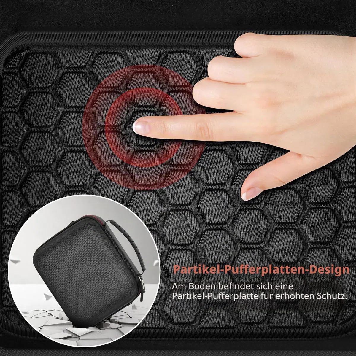 casmilee Kameratasche für Sony Alpha ZV-E10 Alpha a6400/ a6700/ a6100/ a6000/ a6600/ a6500 spiegellose Digitalkamera, harte Reisetasche mit Schultergurt für Objektiv & Zubehör (Schwarz, Medium)