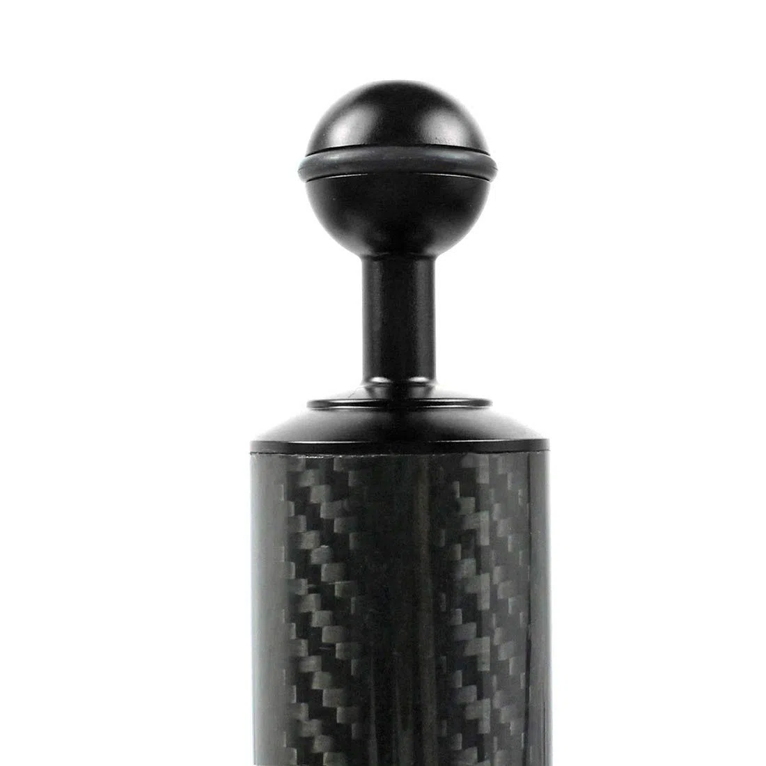 Kohlefaser-Schwimmer-Verlängerungsarm, 2,5 cm, Dual-Kugel-Tauchkamera, Fotografie, D40 mm, leichtes Unterwasser-Auftriebsstativ (1 Stück, 30,5 cm, schwarz)