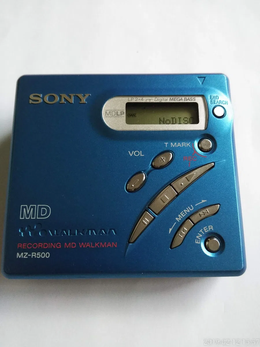 Sony MZ-R500/L tragbarer MiniDisc-Rekorder blau