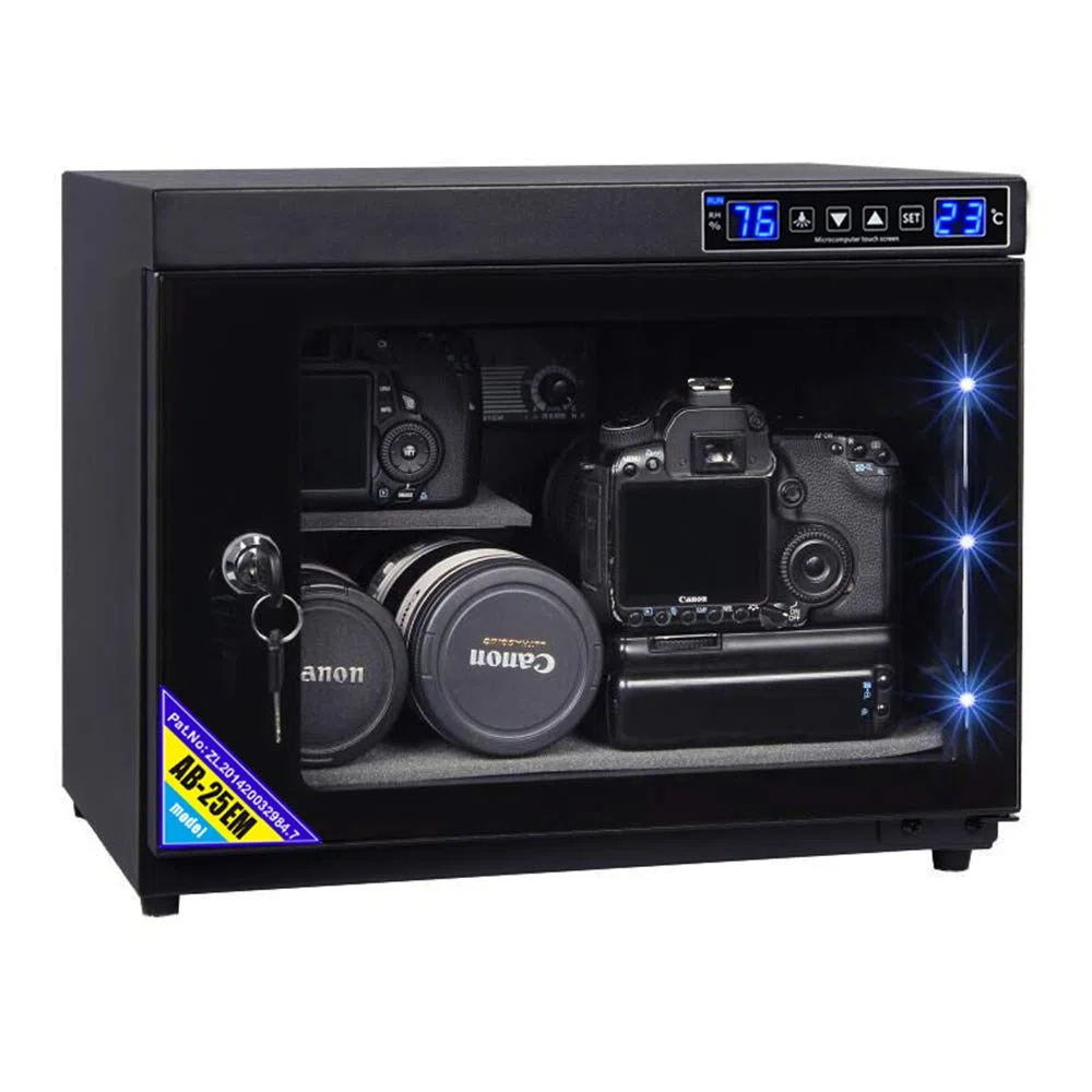 Trockenschrank Kamera digitaler dry cabinet 25L automatische intelligente Touch-Trockenbox Kamera für Kameraobjektiv elektronische Ausrüstung, Briefmarken, Tee, Aufbewahrung
