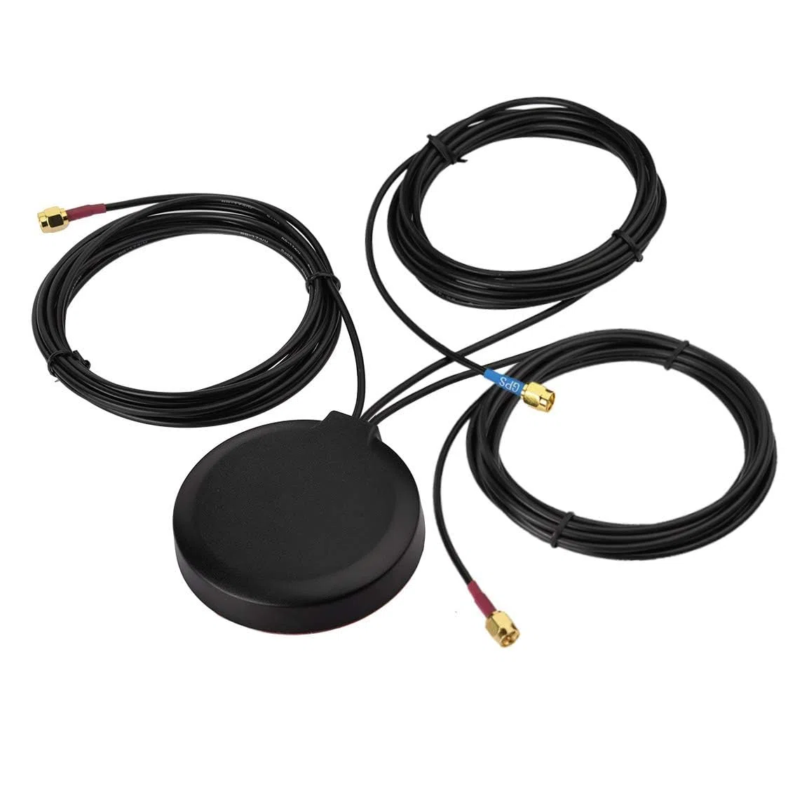 Bingfu 4G LTE MIMO Mobilfunk GPS Antenne mit Magnetischer Klebemontage Kompatibel mit 4G GPS Ladestation IBR900/1700 Wireless Airlink MG90 MP70 GX450 RV50 Industrie Gateway Modem Mobiler Router