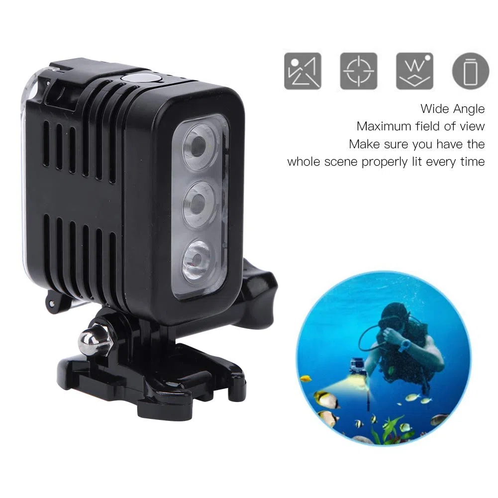Unterwasser-Fülllicht, USB-Akku-LED-Video-Fülllicht-Action-Kamera Unterwasser-Tauchlampe für -Sportkamera