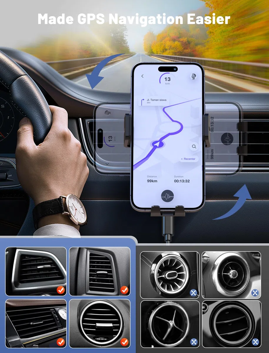 MOKPR Handyhalterung Auto mit Ladefunktion, 15W Induktive Ladestation Auto Handyhalterung Auto Induktives Laden Handyhalterung für iPhone 17/16/15/14/13/12 Samsung Huawei LG Xiaomi usw (Schwarz)