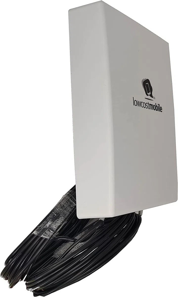 LowcostMobile PAN5G-MIMO-2021 4G 5G Antenne MIMO Multiband Outdoor 2x10m Kabel ALSR200 SMA 7003800 MHz passend zu Router Huawei Vodafone Telekom Speedport Speedbox O2 FritzBox LTE TP Link Teltonika