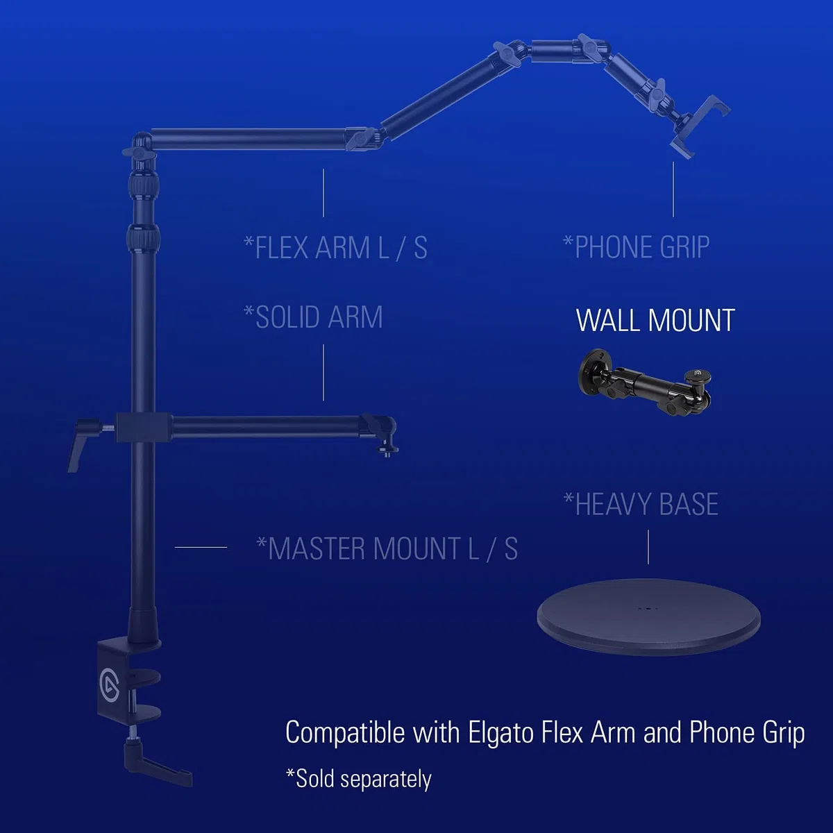 Elgato Wall Mount, Gelenkarm für Licht und Kameras