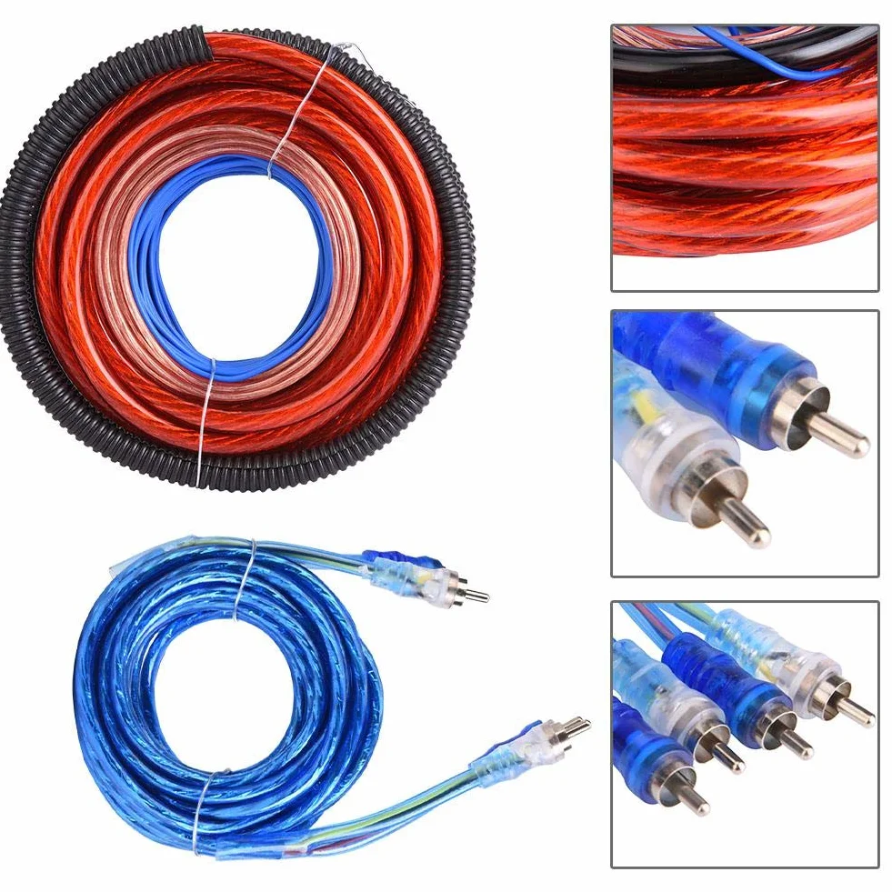 4 Guage 2800W Car Audio Subwoofer Verstärker Lautsprecher Installation Kabel Kabel Kit Sicherungsanzug Universal für die meisten Autos