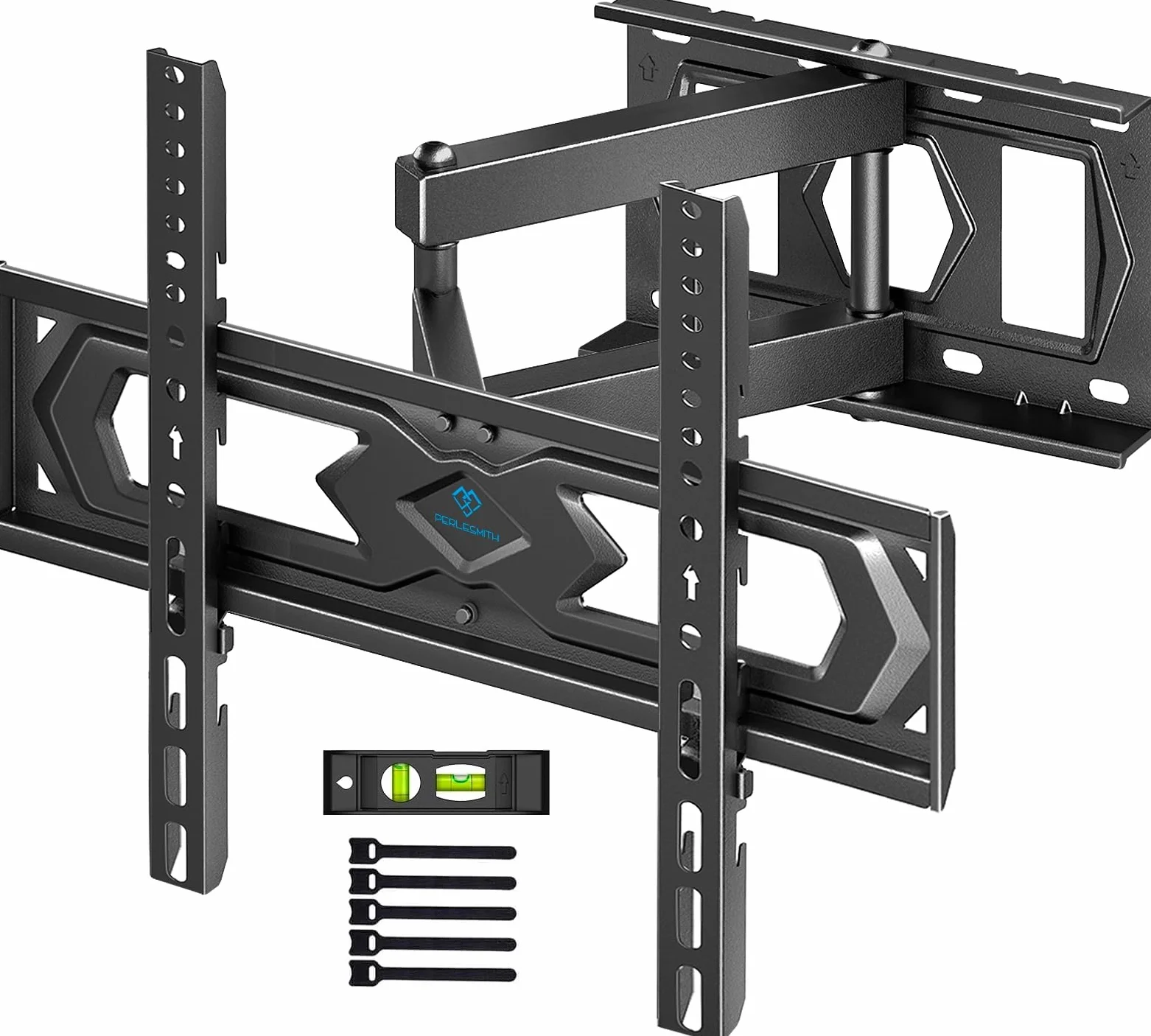 PERLESMITH TV Wandhalterung, für 26-60 Zoll Fernseher bis zu 40 kg, Schwenkbare Neigbare TV Halterung 43 55 Zoll, Wandhalterung Fernseher Max. VESA 400x400 mm, PSMFK10