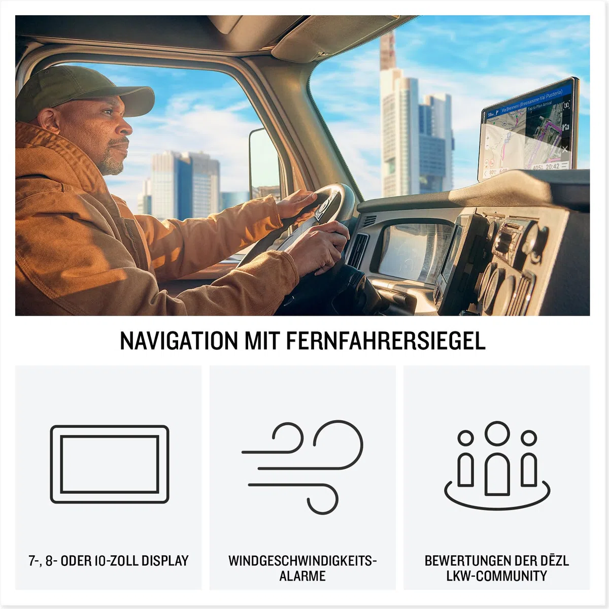 Garmin dēzl LGV820 MT-D - smartes LKW-Navigationsgerät mit 8" (20,3cm) Farbdisplay, vorinstallierten EU Karten (34 Länder), Fahrzeugspezifische Routenführung, Wetterwarnungen, beliebte LKW Strecken