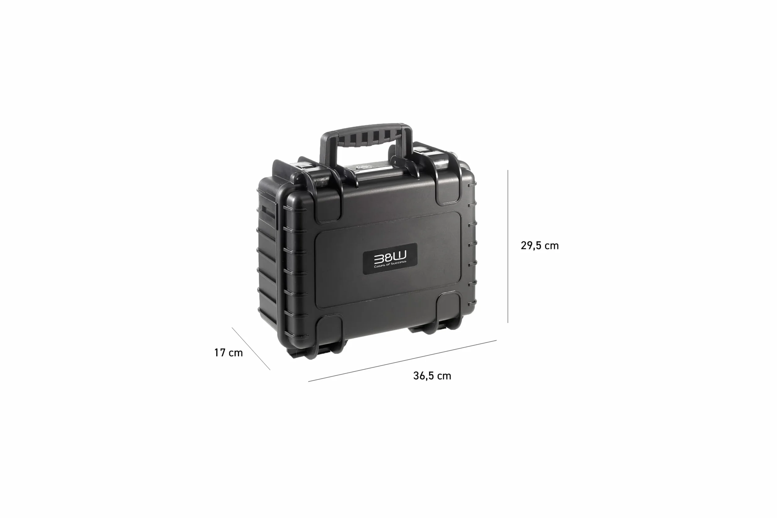 B&W Transportkoffer Outdoor - Typ 3000 - Schwarz mit Würfelschaum - Wasserdicht nach IP67 Zertifizierung, Staubdicht, Bruchsicher und Unverwüstlich