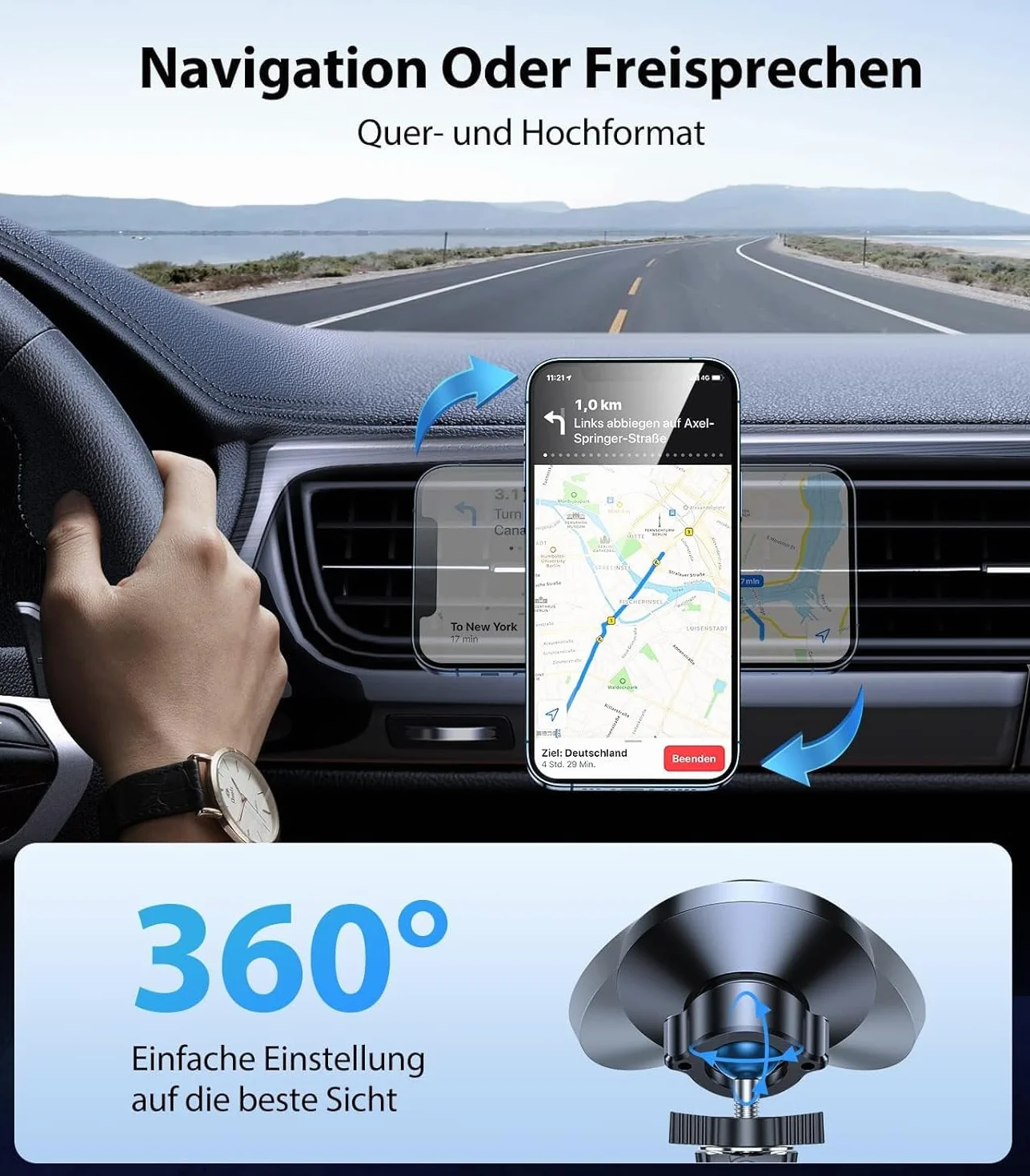 VICSEED Handyhalterung Auto Magnet Lüftung für Magsafe Autohalterung [Starker Magnet mit 20 xN55] Magnetische KFZ Handy Halterung Kompatibel für iPhone 17 16 15 14 13 12 Pro Max Samsung S25 Ultra usw