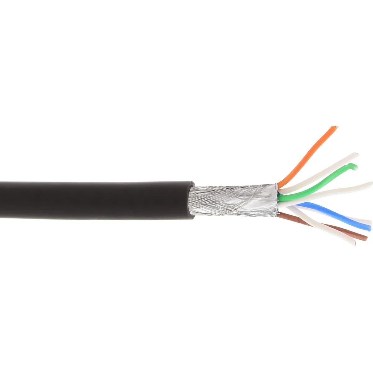 InLine 76899S Patchkabel, S/FTP (PiMf), Cat.6A, 500MHz, halogenfrei, Kupfer, schwarz, 100m
