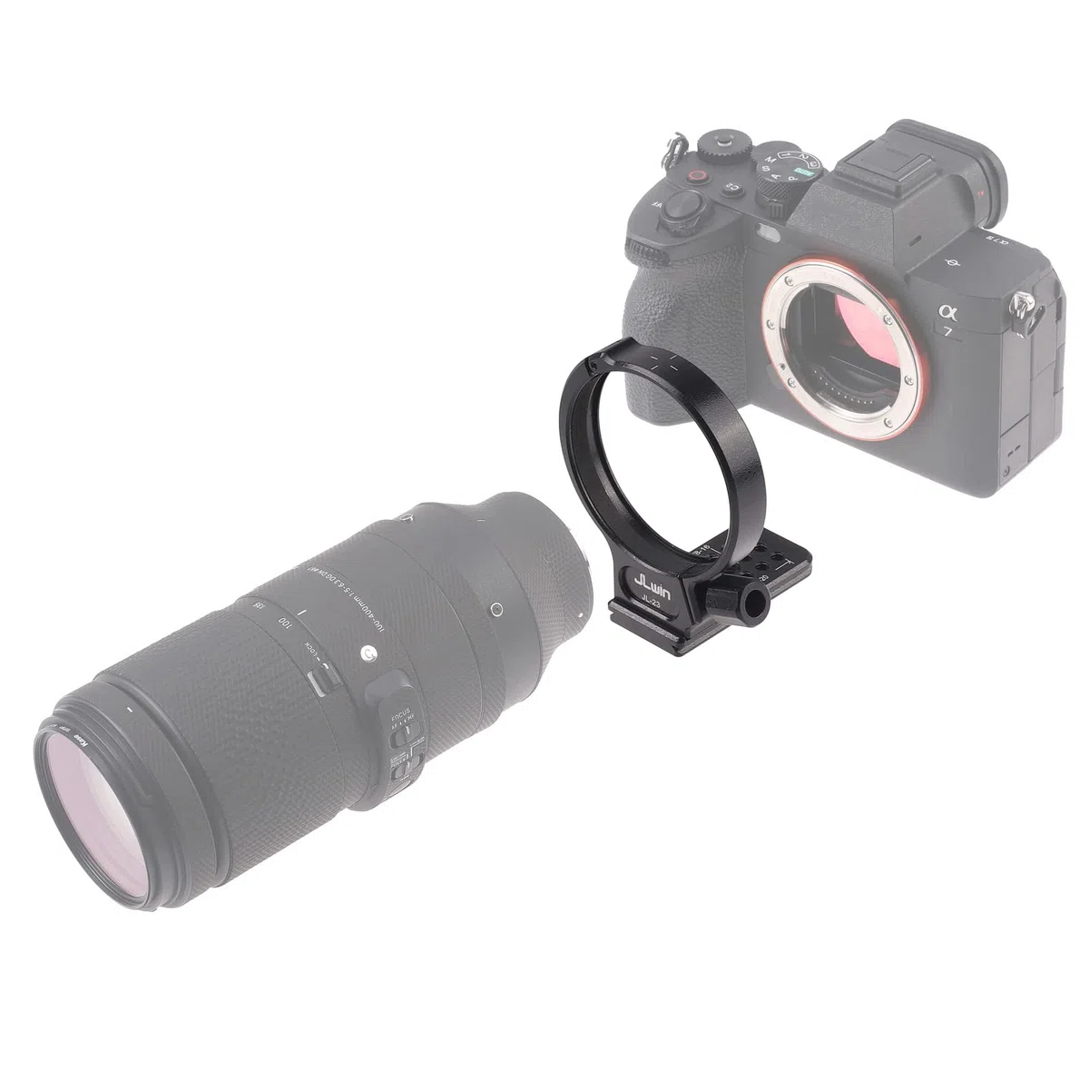 FOTGA Metall Stativschelle Kompatibel mit Sigma 100-400mm F5-6.3 DG DN OS für Sony E-Mount Objektiv, für Sigma 105mm f/1.4 DG HSM Art (EF/FX/FE/L-Mount), mit Schnellwechselplatte für Arca-Type