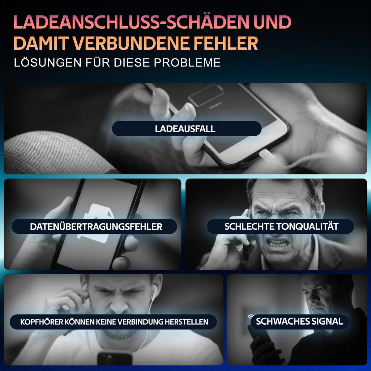 Ladebuchse Ersatz für Samsung Galaxy S23 Ultra, Reparaturset | Ladeanschluss Dock Connector mit Mikrofon, Charger Repair und Reparaturset mit Werkzeugen.