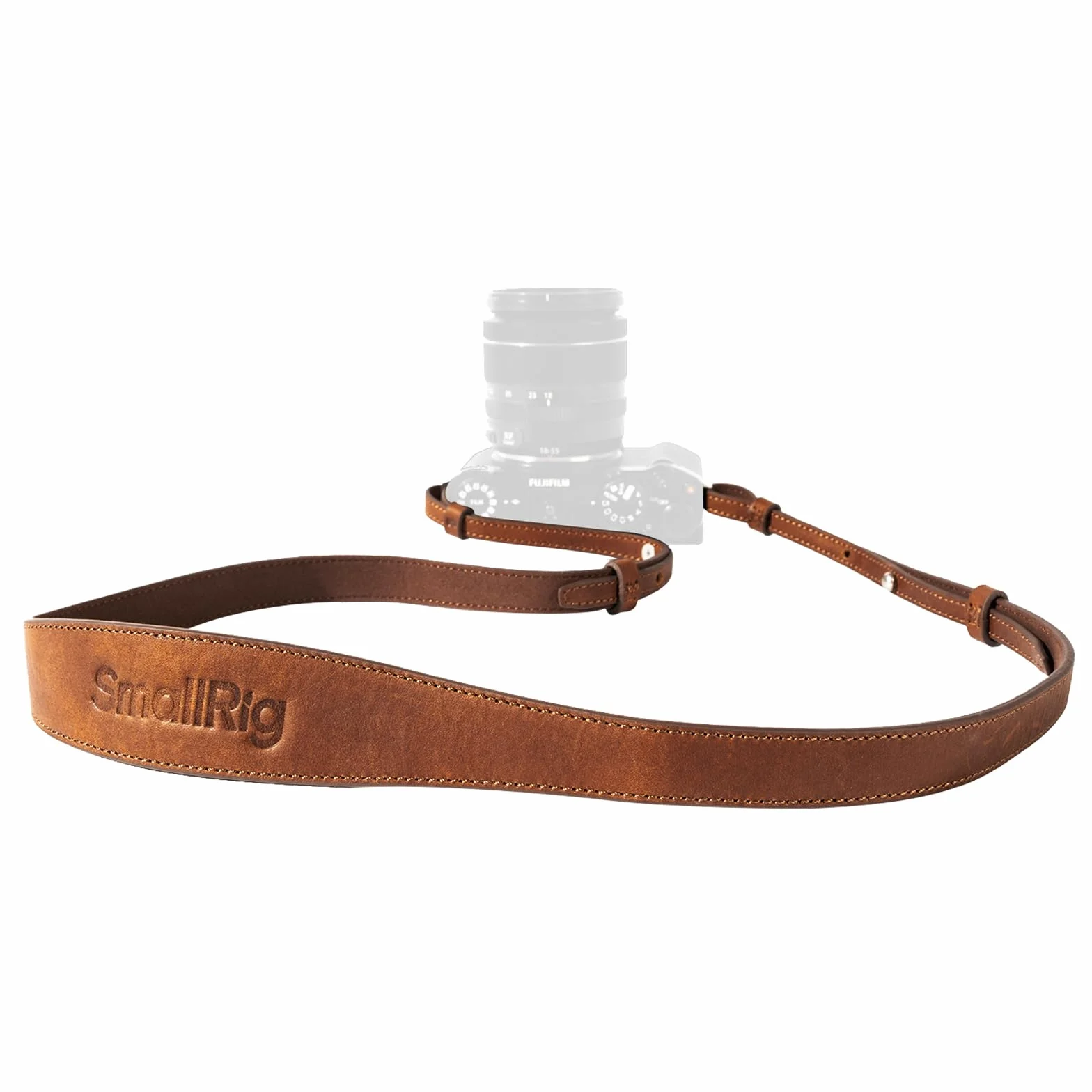 SMALLRIG Universal-Kamera-Schultergurt aus Leder für DSLR-Kameras, verstellbar von 100 bis 110 cm (39 bis 43 Zoll), maximale Belastung 10 kg (22 lb), ergonomische Schulterstütze