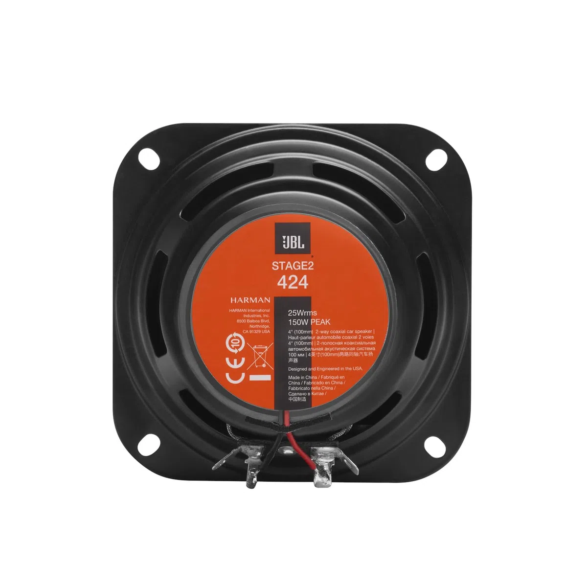 JBL Stage2 424 2-Wege Auto Lautsprecher Set von JBL - 150 Watt KFZ Autolautsprecher Boxen 10 cm