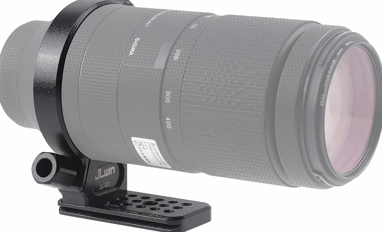 Hersmay Metall Objektiv Stativschelle für Sigma 100-400 mm F5-6.3 DG DN OS Objektiv für Sony E Mount Art 105 mm F1.4 DG HSM passend für Arca Type Schnellwechselplatte
