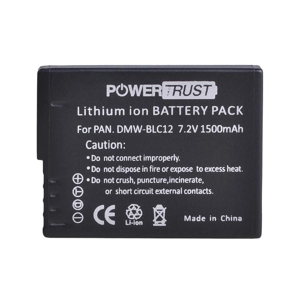 2Pcs DMW-BLC12 DMW-BLC12E Akku und Ladegerät für Panasonic Lumix DMC-FZ1000, FZ1000 II, DMC-FZ300, DMC-FZ200, DMC-G81, DMC-G5, DMC-FZ2000