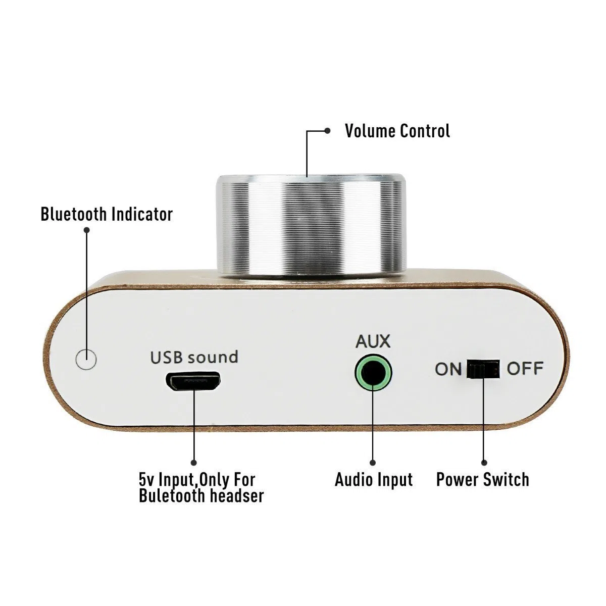 DollaTek TPA3110 30W * 2 Zwei-Kanal Mini-Stereo-Audio drahtlose Bluetooth-Verstärker Digital Signal Endstufe für Tablet PC Smartphone Laptops ect - Gold